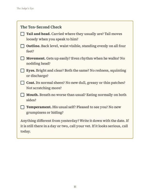 The Ten-Second Check checklist page